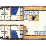 Goelette SAN Croatie plan du bateau