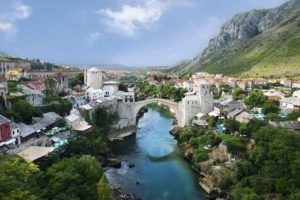 Mostar Bosnie-Herzégovine. Vieux pont de Stari Most