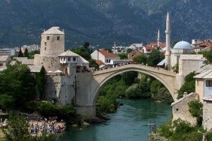 Mostar Bosnie-Herzégovine. Vieux pont de Stari Most